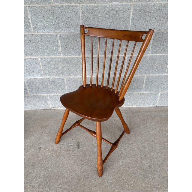 Wood Sprague & Carleton Antique Birdcage Style Maple Side Chairs - A Pair For Sale - Image 7 of 13