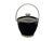 Mid 20th Century Vintage Mid-Century Modern Black & Silver Ice Bucket Lid, Handle For Sale - Image 5 of 5