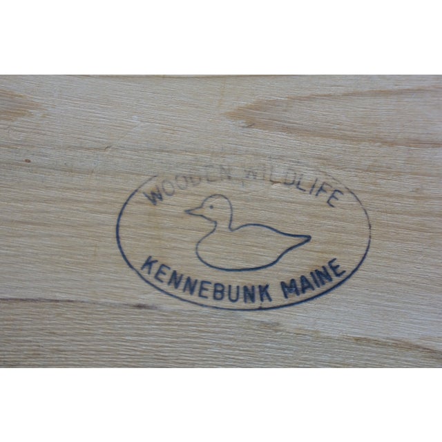 Vintage Wooden Wildlife Kennebunk Maine Hand Carved Solid Pine Swan Decoy 24" For Sale - Image 15 of 16