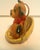 Vintage 1950s Ceramic Dog in Basket Figurine Japan Kitsch Puppy Excellent Condition For Sale - Image 4 of 6