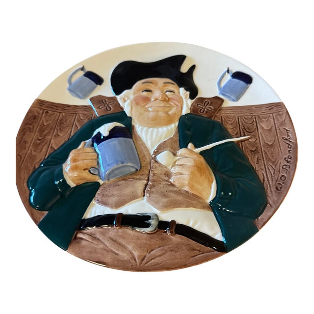 Man With Pipe Decorative Plate For Sale
