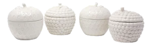 Ceramic Strawberry and Grapes Jars - Set of 4