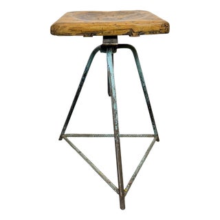 Industrial Workshop Swivel Stool, 1960s For Sale