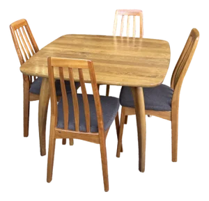 1990s Mid Century Modern Danish Table Set of 4
