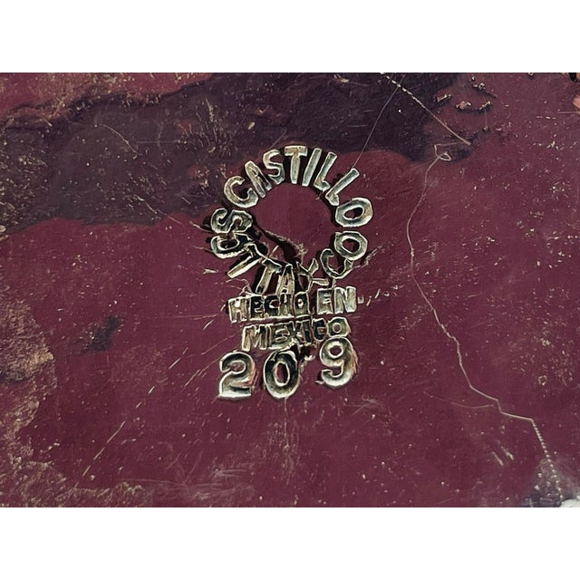 1950s Los Castillo Malachite-Inlaid Bird Creamer & Sugar Set, Taxco Mexico For Sale - Image 18 of 18