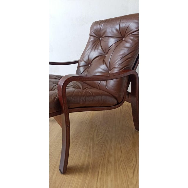 Brown Vintage Lounge Chair from J. M. Birking & Co., 1970s For Sale - Image 8 of 18
