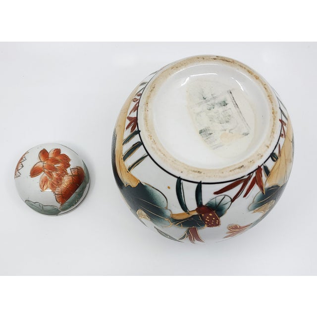 Vintage Chinese Porcelain Ginger Jar With Hummingbird For Sale - Image 12 of 12