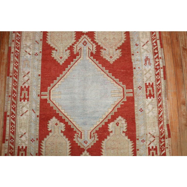 Red Vintage Inspired Caucasian Rug - 3'5" x 6'10" For Sale In New York - Image 6 of 7