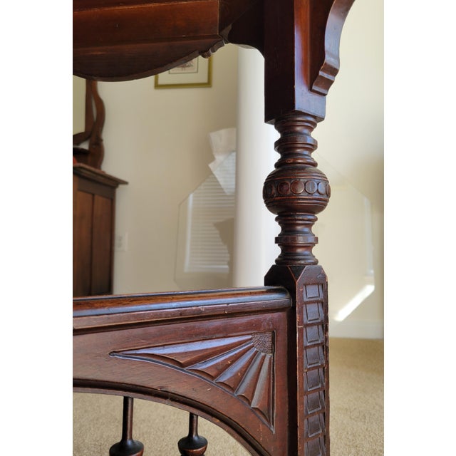 1880s Eastlake Octagonal Burlwood Gaming Table For Sale - Image 11 of 17