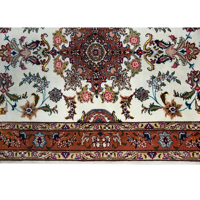 Vintage Persian Tabriz Rug For Sale - Image 9 of 16
