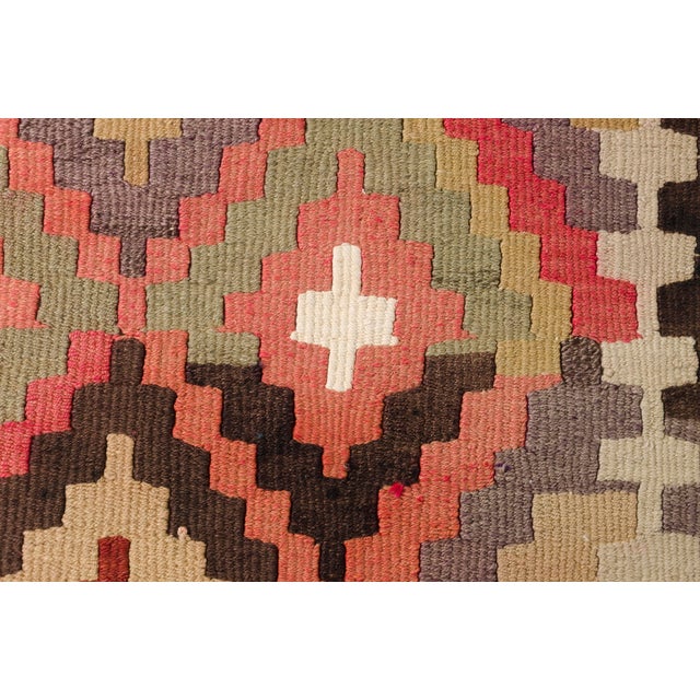 Vintage Triple Medallion Kilim Rug For Sale - Image 10 of 10