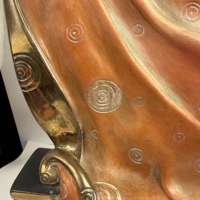 Metal Fine Erte Bronze Sculpture LTD 291/375 1987 Chalk/Vermillion W/Coa For Sale - Image 7 of 12