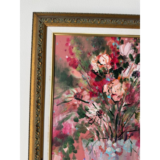 1980s Norma Malerich “Bunch O’ Beauty” Original Oil on Canvas Painting For Sale In Miami - Image 6 of 12