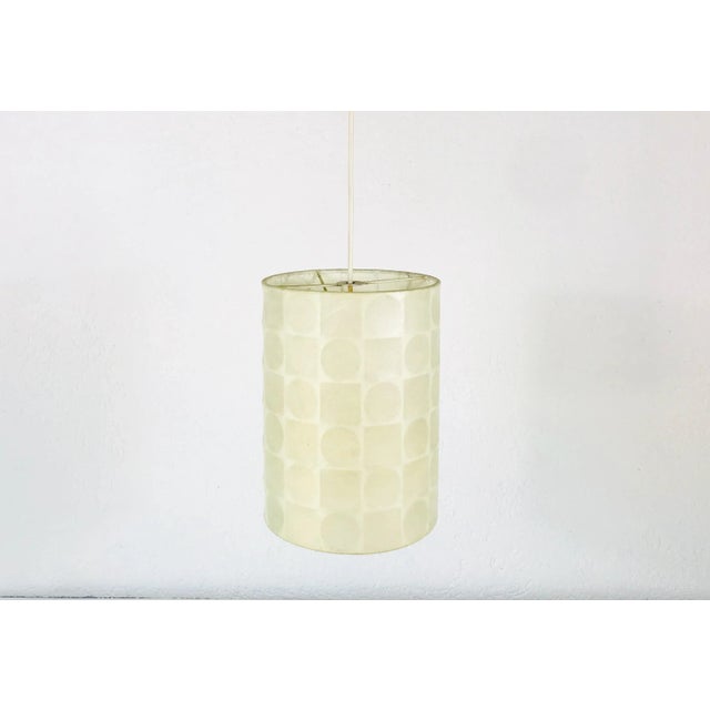Mid-Century Modern Cocoon Pendant Lamp from Goldkant, 1960s, in Very Good conditions. Designed 1960 to 1969 European Plug...