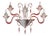 Venetian Imperial Rigadin Murano Glass Wall Sconce in Transparent Glass by Simoeng for Simoeng For Sale