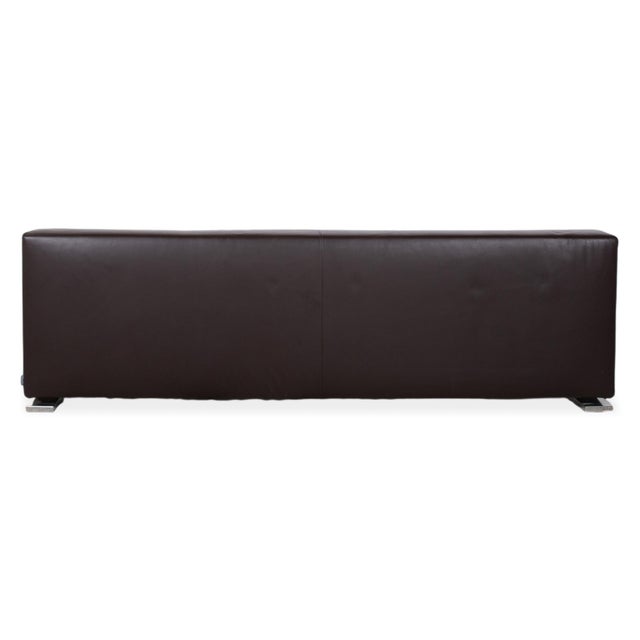 Moore Bed in Brown Leather from Minotti For Sale - Image 10 of 12