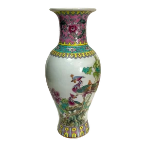 Mid 20th Century Chinoiserie Ceramic Vase