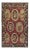 Hand-Knotted Antique Russian Karabagh Rug in Red, Brown Cartouche Floral Pattern For Sale