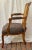 French Provincial Late 20th Century French Provincial Louis XV Style Cane Back Arm Chair For Sale - Image 3 of 12