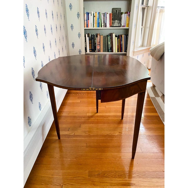 Antique Early 1900s American Neoclassical Revival Mahogany Game Table With Inlay For Sale - Image 13 of 18