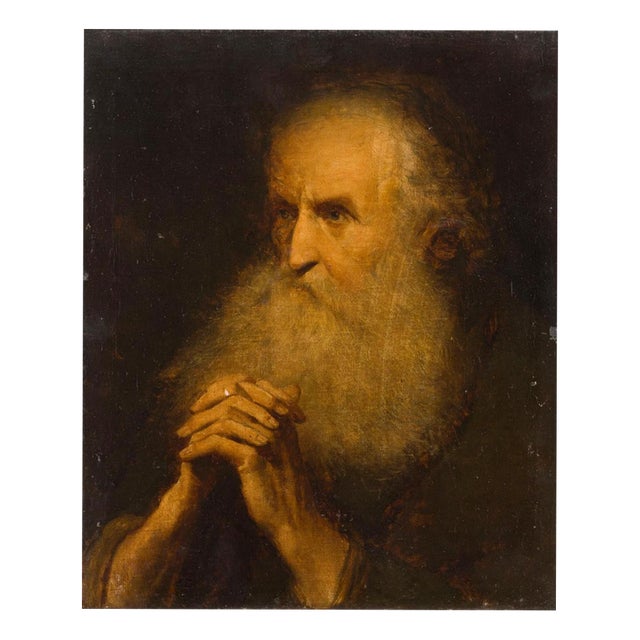 Follower of Salomon Konick, Portrait of an Elderly Bearded Man, Oil Painting on Canvas For Sale