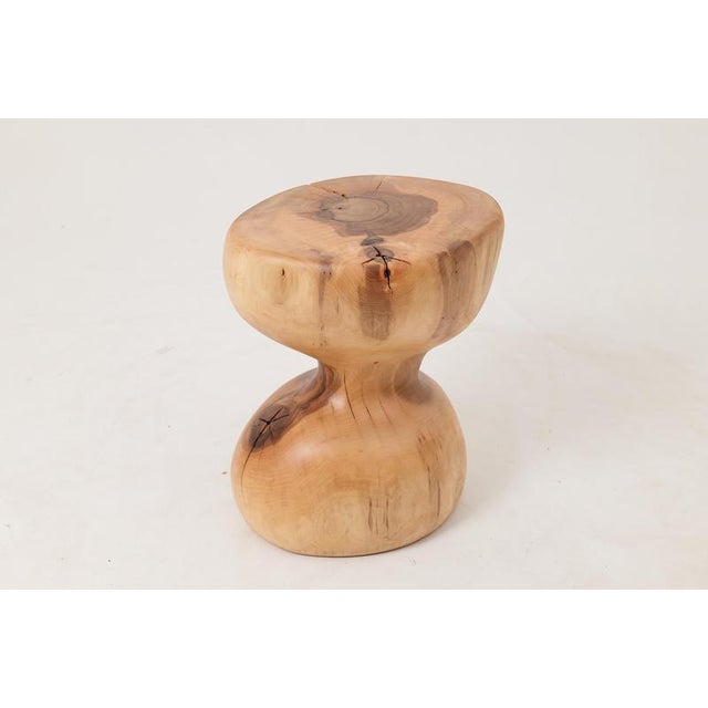 Sculptural Side Table in Wood by Logniture For Sale - Image 4 of 13