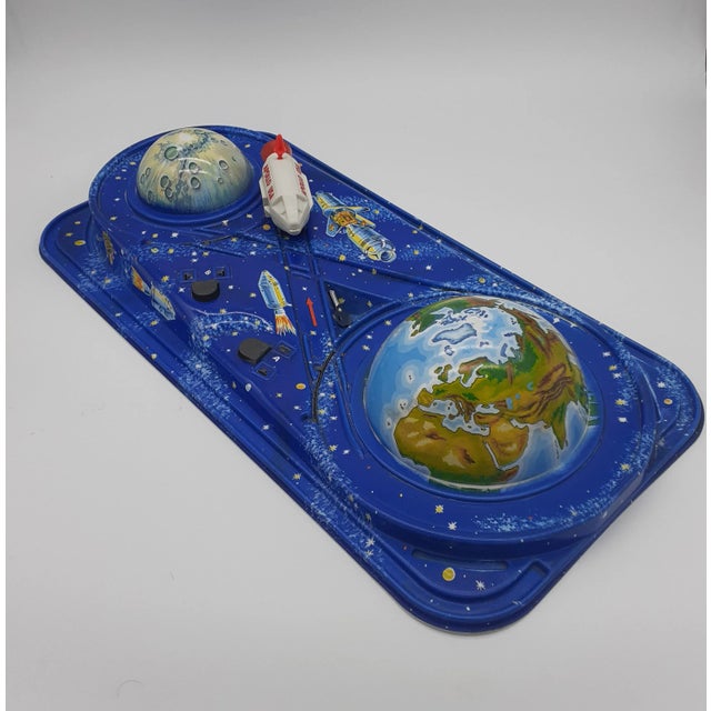 Blue Space Age Apollo Mechanical Table Game, West Germany, 1970s For Sale - Image 8 of 8
