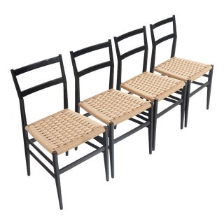 First Edition Leggera Chairs by Gio Ponti for Figli di Amedeo Cassina, 1951, Set of 4 For Sale