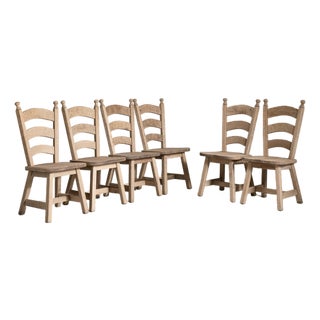 Set of Six Oak Dining Chairs, Antique, France, Circa 1970 For Sale