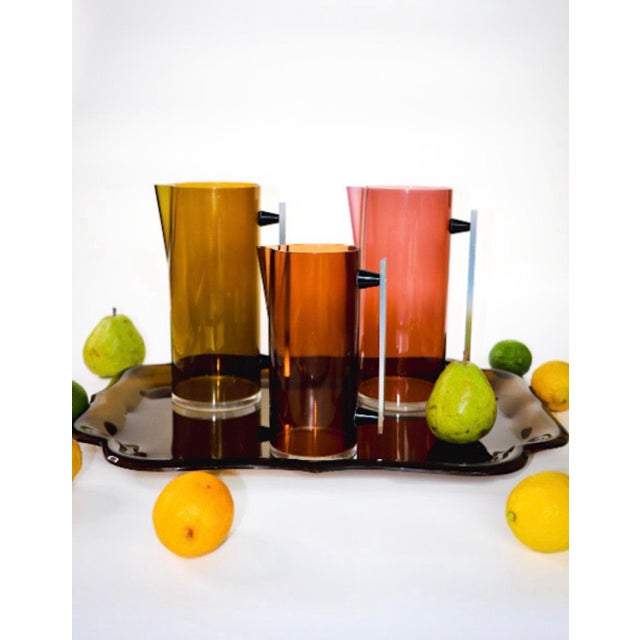 1970s Spisani for Svenskt Tenn Barockbrickan Brown Acrylic Tray For Sale - Image 9 of 10