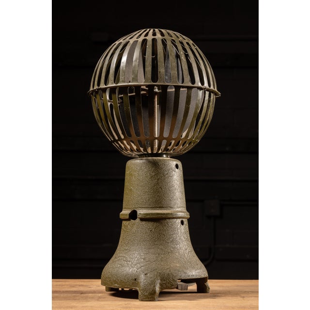 c. 1920s; Savory, Inc. - Buffalo, NY Original Savory "Airator" bank teller's fan. This piece boasts a unique globe design...