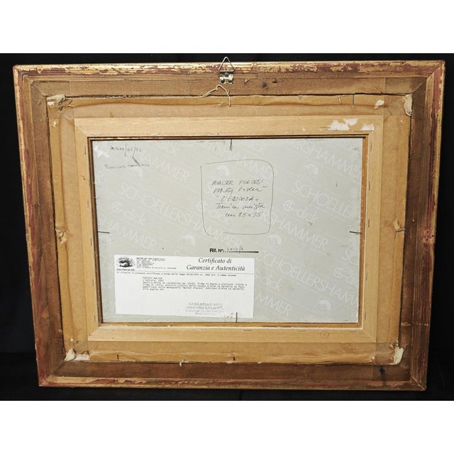 Walter Piacesi, The Newsstand, Mixed Media on Cardboard For Sale - Image 11 of 16