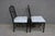 Set of 4 Hollywood Regency Ebonized Faux Bamboo Dining Side Chairs For Sale - Image 15 of 16