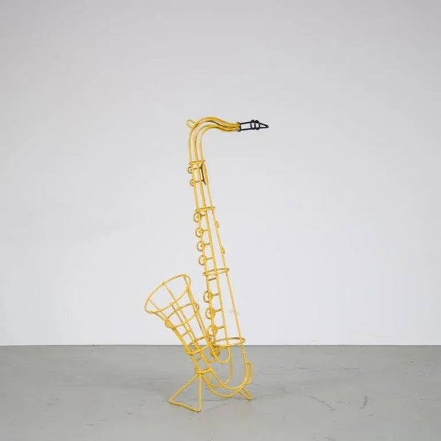 Yellow Dutch Saxophone Shaped Rack, 1960s For Sale - Image 8 of 8