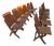 Antique Quartersawn Oak Folding Chairs, Steamboat Theater Seating, Set of 12 For Sale
