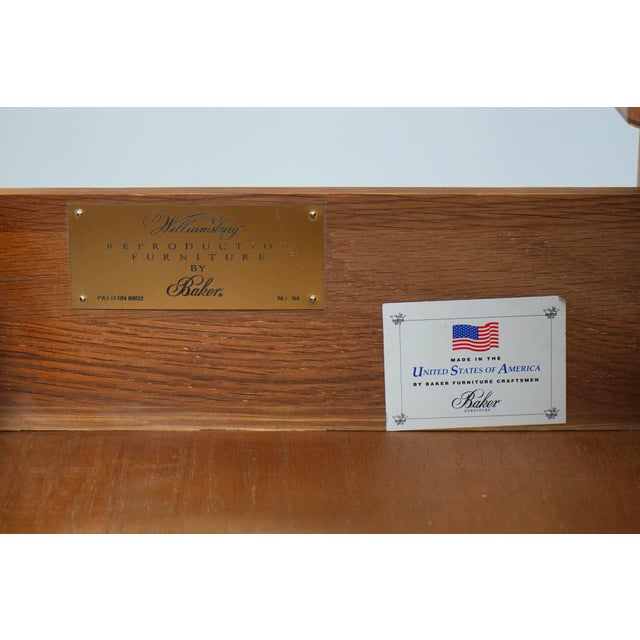 Baker Colonial Williamsburg Mahogany Bow Front Chest For Sale - Image 17 of 18