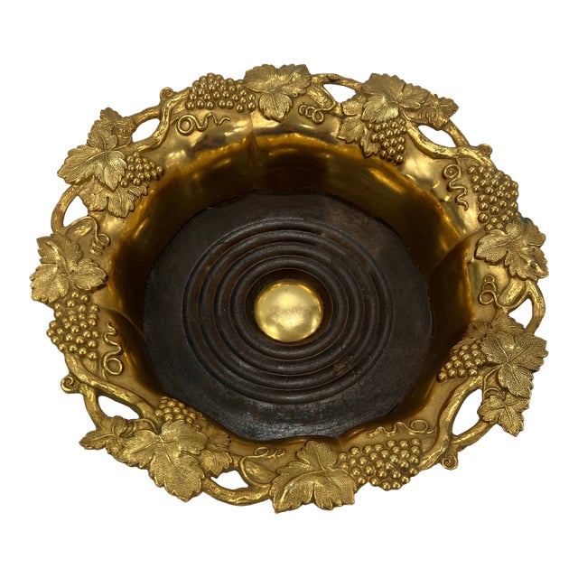 1990s Gold Plated Wine Coaster For Sale