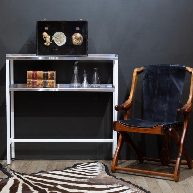 Industrial Vintage Metal Hospital Table c.1950 For Sale - Image 3 of 8