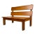 Vintage French 1950s Brutalist Mahogany Bench For Sale