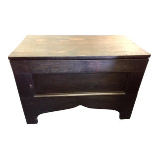 1930's Vintage Primitive Large Oak Trunk For Sale