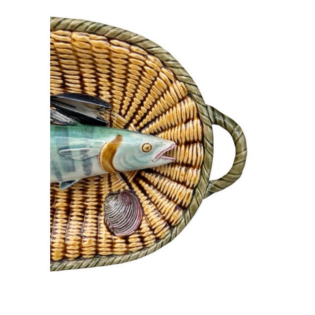 Late 19th Century 19th Century Majolica Palissy Wall Fish Platter Choisy Le Roi For Sale - Image 5 of 7