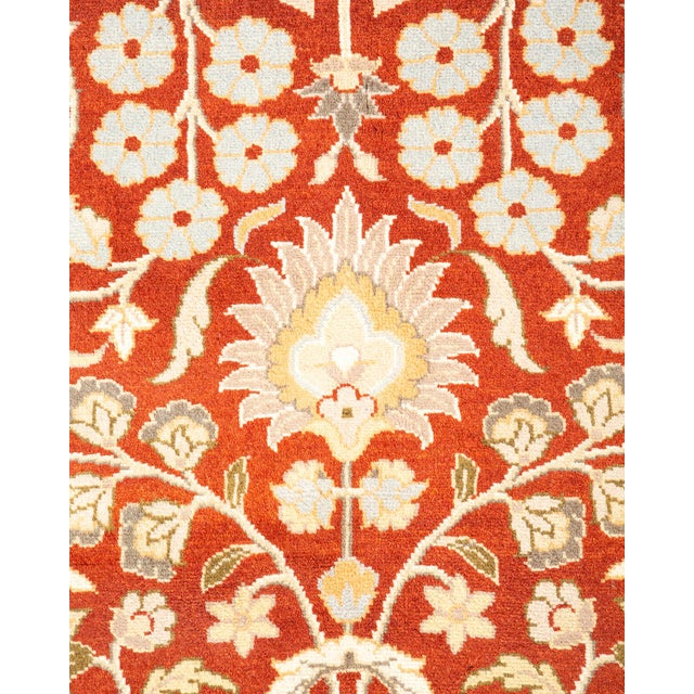 Traditional Mogul, One-of-a-Kind Hand-Knotted Area Rug in Orange, 4' 2" x 6' 5" For Sale - Image 3 of 8