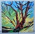 Large 48" × 48" Original Expressionist Tree Painting, 1998, Vibrant Colorful For Sale - Image 13 of 18