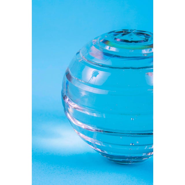 Transparent Grooved Glass Bookends For Sale - Image 8 of 10