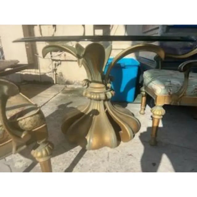 Dorothy Draper Mid-Century Hollywood Regency Style of Dorothy Draper Dining Table & 4 Chairs For Sale - Image 4 of 12