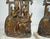 19th Century Pair of Antique Ornate Figural Brass Marble Crystal Girandole Candle Holders For Sale - Image 5 of 13