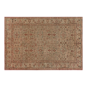 Fine Antique Persian Tabriz Botanic Brown Hand Knotted Wool Carpet