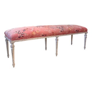 Louis XVI 19th Century Painted Banquette For Sale