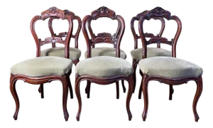 Louis Philippe Mahogany Chairs, Set of 6
