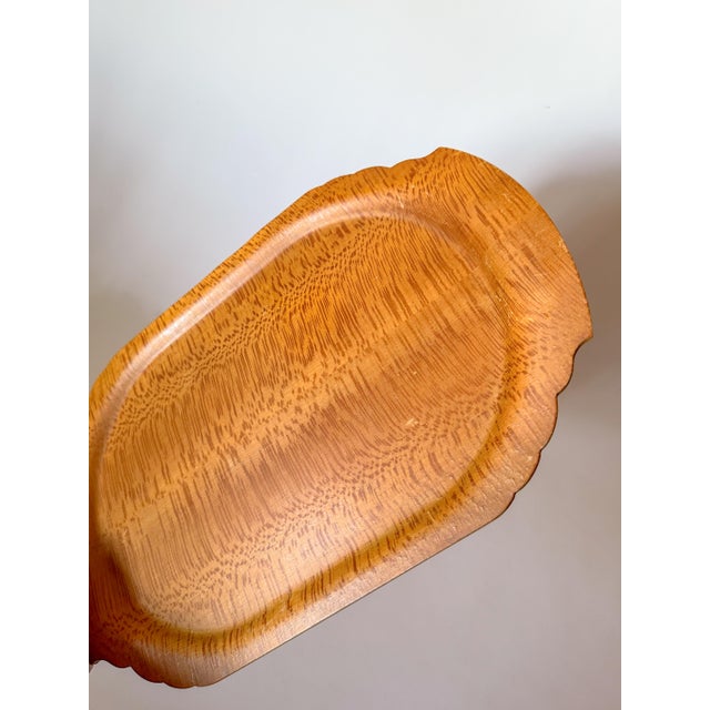 Brown 1930s Art Deco Bentwood Quartersawn Sycamore Breakfast Tray For Sale - Image 8 of 12